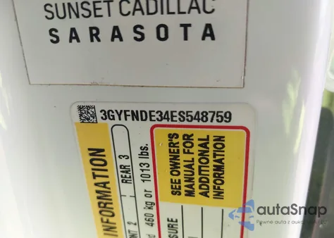 2014 Cadillac Srx Premium Collection from USA, damaged, VIN 3GYFNDE34ES548759